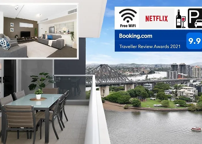 Executive 3 Bedroom Family Suite - Brisbane Cbd - Views - Netflix - Fast Wifi - Free Parking