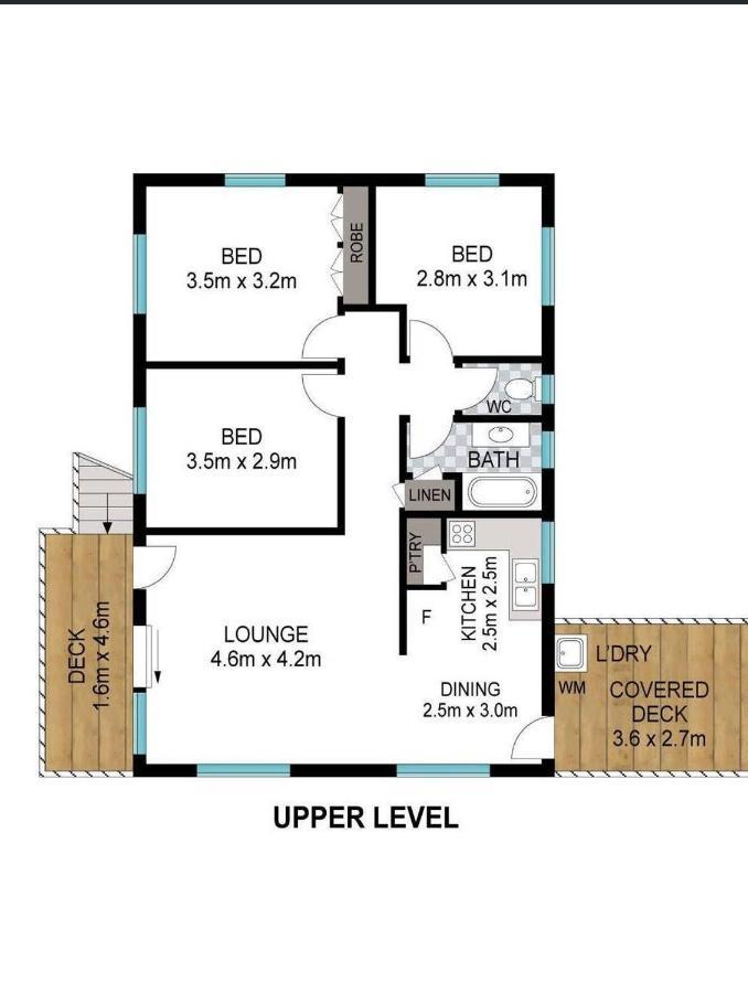Cheerful Upstairs 3 Bedroom W Free Parking * Brisbane