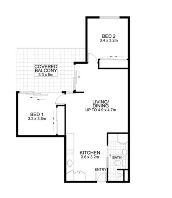 Heights! 2bed/1bath/1car/views ~ Cbd Apartment *