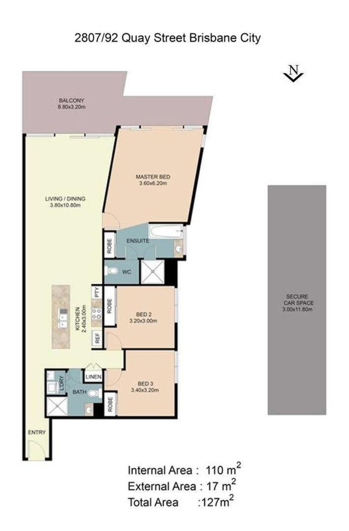 Spacious River View 3 Bdrm With 2 Car Spaces Apartment *