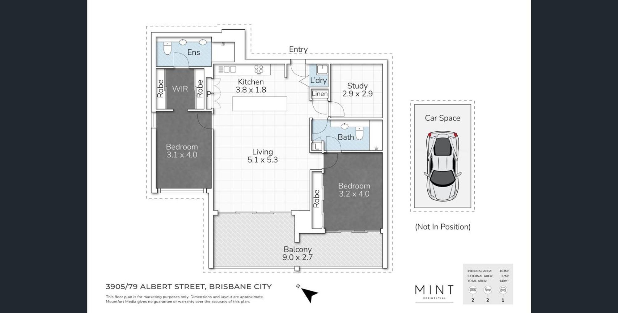 Lux 39th Floor 2br 2bath, River View, Pool, Gym, Wifi Apartamento Brisbane