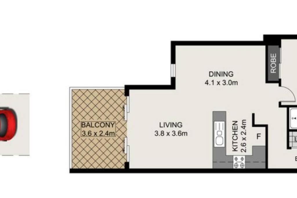 Apartment Hidden In New Farm ~ 1 Bed/1 Bath /1 Car/views! *